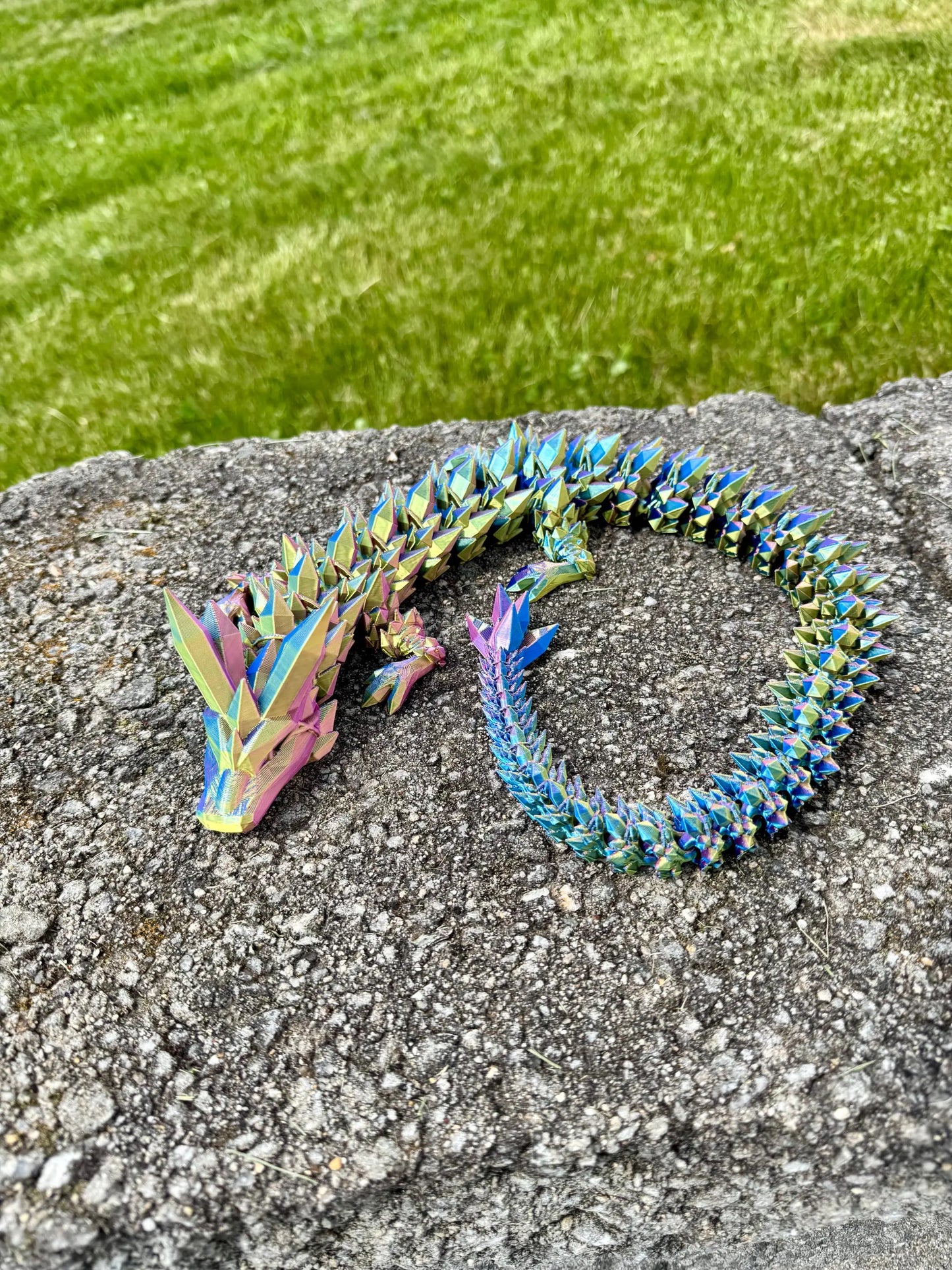 Crystal Dragon – Articulated Flexi Dragon Fidget Toy | 3D‑Printed Desk Pet & Gift | Licensed Cinderwing3D Model 3rd Prints