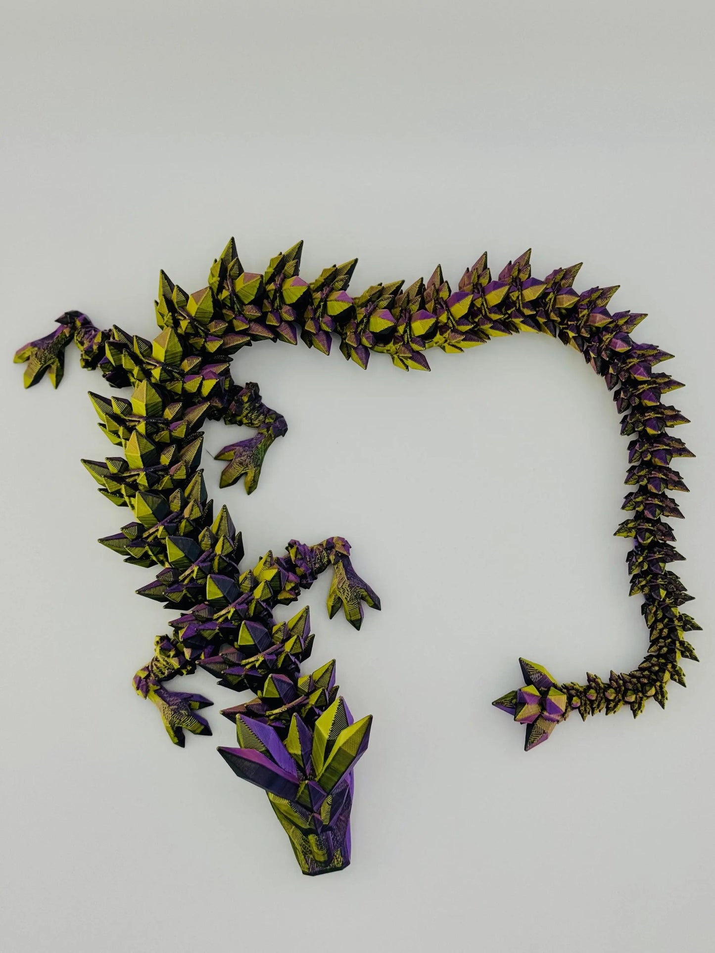 Crystal Dragon – Articulated Flexi Dragon Fidget Toy | 3D‑Printed Desk Pet & Gift | Licensed Cinderwing3D Model 3rd Prints