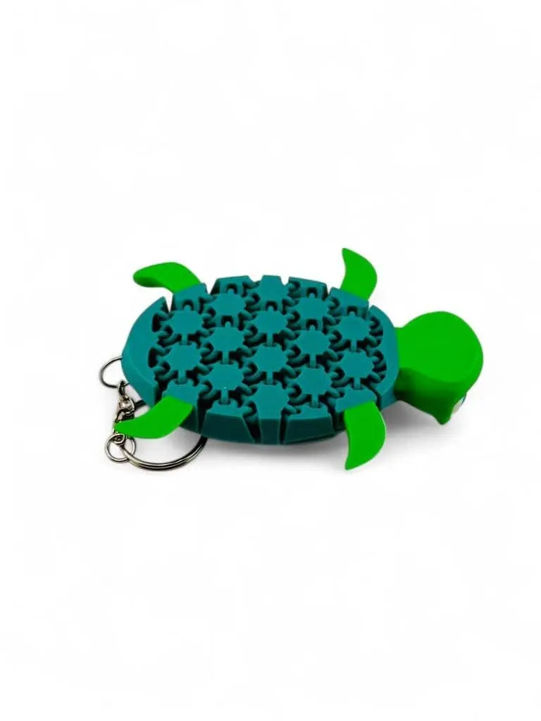 Myrtle the Turtle Keychain – Flexible Sea Turtle Fidget Toy - Cute Ocean Animal Zipper Pull & Gift for Kids, Backpacks, or Key Rings - ADHD - 3rd Prints