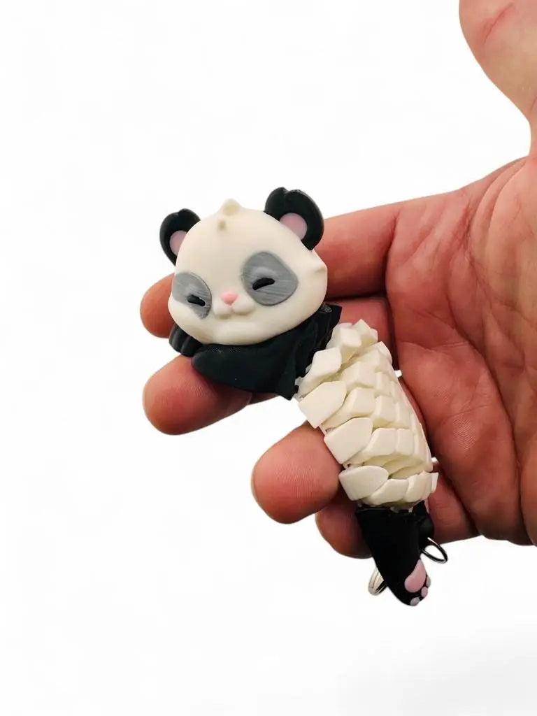 Amanda the Panda Keychain β Flexible Multicolor Panda Fidget Toy, Cute Animal Accessory for Keys, Backpacks, Gifts, Stocking Stuffers - ADHD 3rd Prints