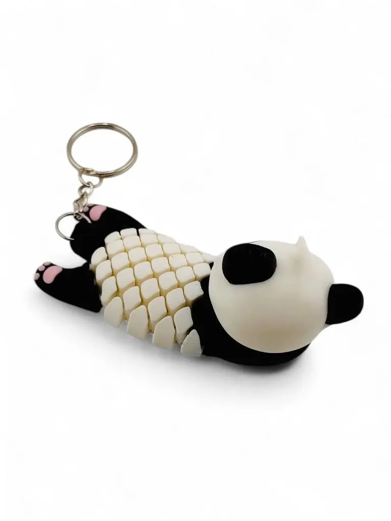 Amanda the Panda Keychain β Flexible Multicolor Panda Fidget Toy 3rd Prints