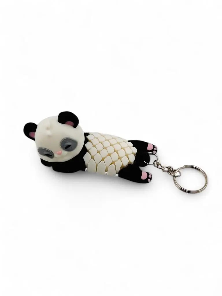 Amanda the Panda Keychain β Flexible Multicolor Panda Fidget Toy, Cute Animal Accessory for Keys, Backpacks, Gifts, Stocking Stuffers - ADHD 3rd Prints
