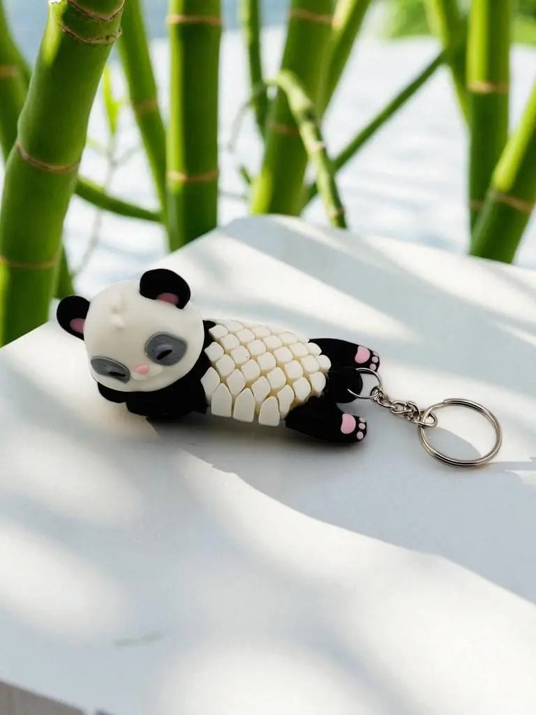 Amanda the Panda Keychain β Flexible Multicolor Panda Fidget Toy, Cute Animal Accessory for Keys, Backpacks, Gifts, Stocking Stuffers - ADHD 3rd Prints