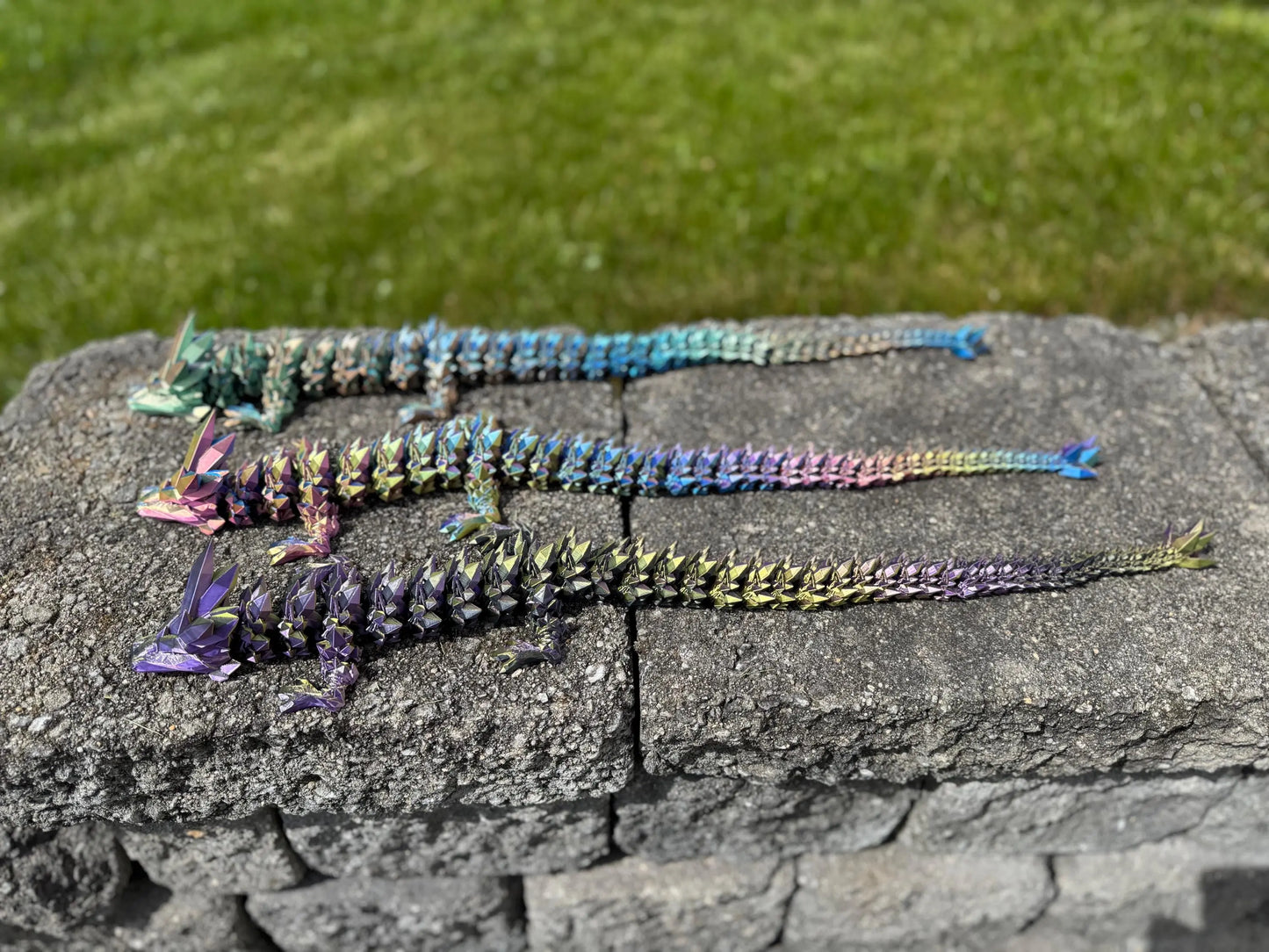 Crystal Dragon – Articulated Flexi Dragon Fidget Toy | 3D‑Printed Desk Pet & Gift | Licensed Cinderwing3D Model 3rd Prints