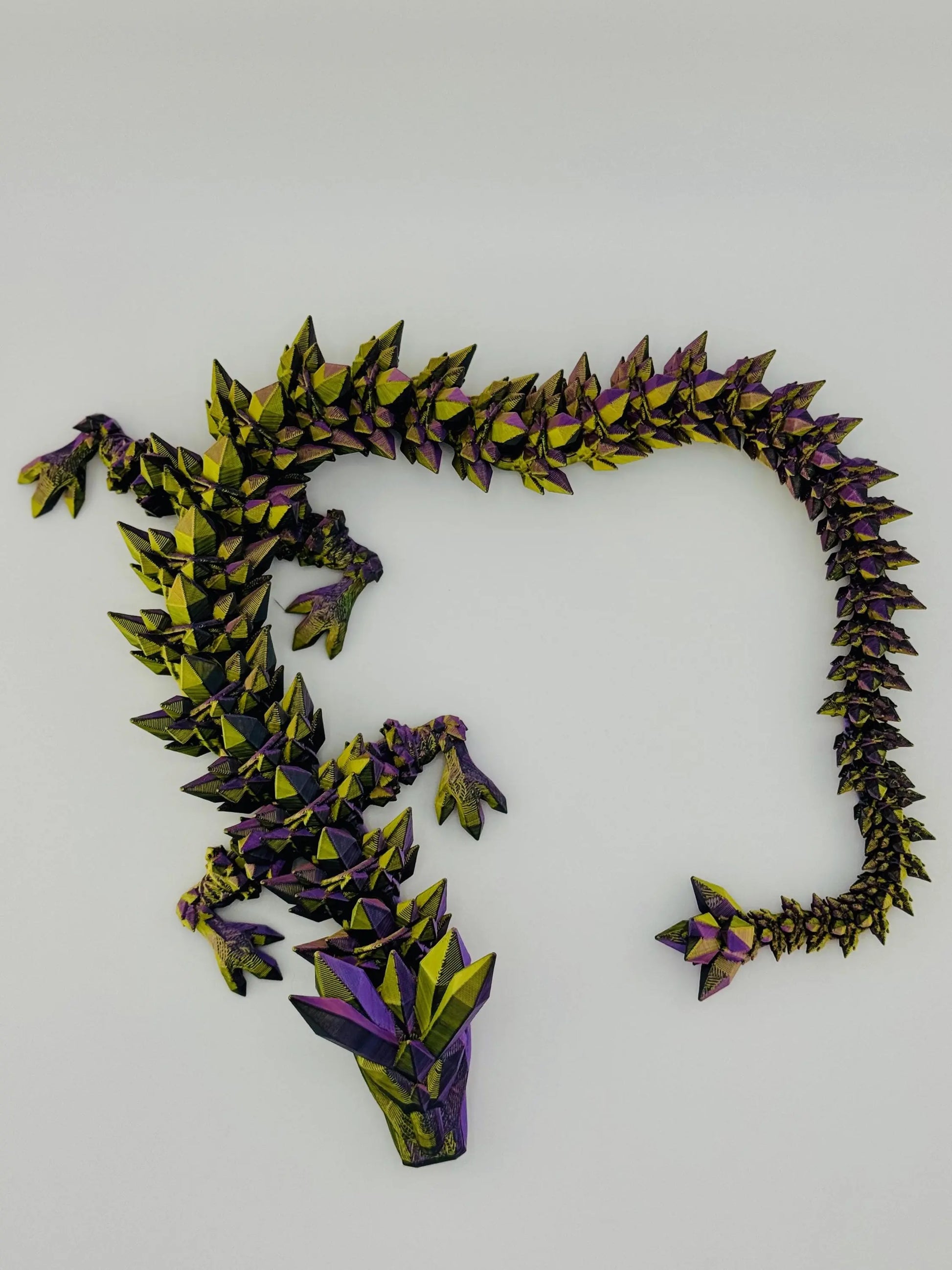 Crystal Dragon – Articulated Flexi Dragon Fidget Toy | 3D‑Printed Desk Pet & Gift | Licensed Cinderwing3D Model 3rd Prints