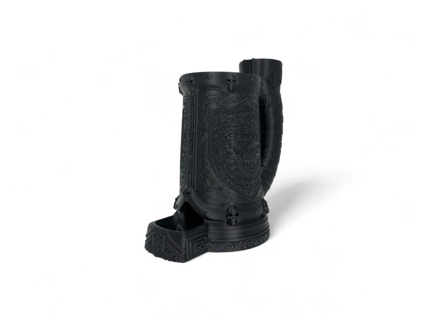 Vampiric Resistance Dice Tower with 12oz Can Holder – Gothic DnD Accessory, Dark Fantasy Tabletop Roller, Halloween Gamer Gift - 3rd Prints