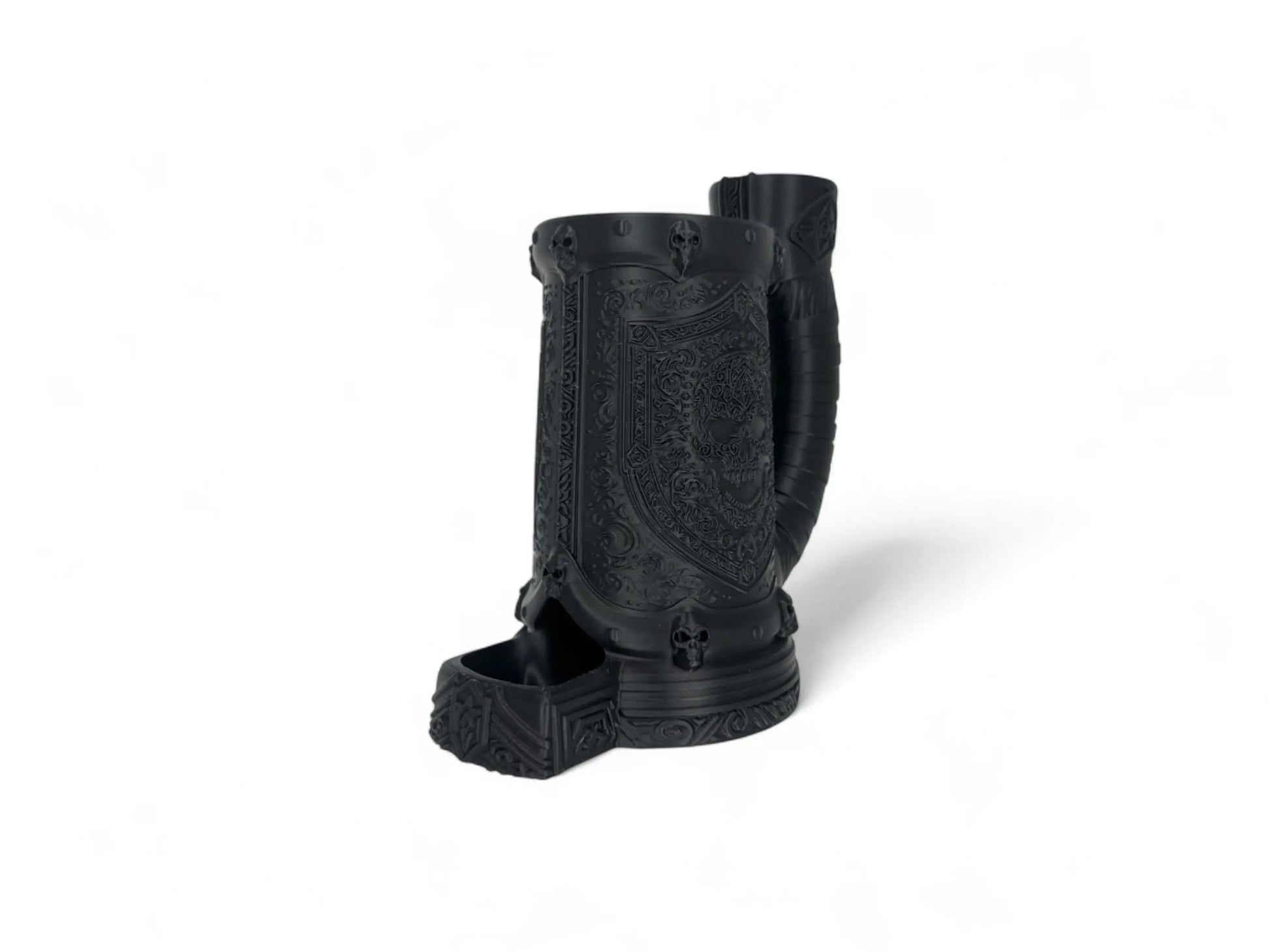 Vampiric Resistance Dice Tower with 12oz Can Holder – Gothic DnD Accessory, Dark Fantasy Tabletop Roller, Halloween Gamer Gift - 3rd Prints