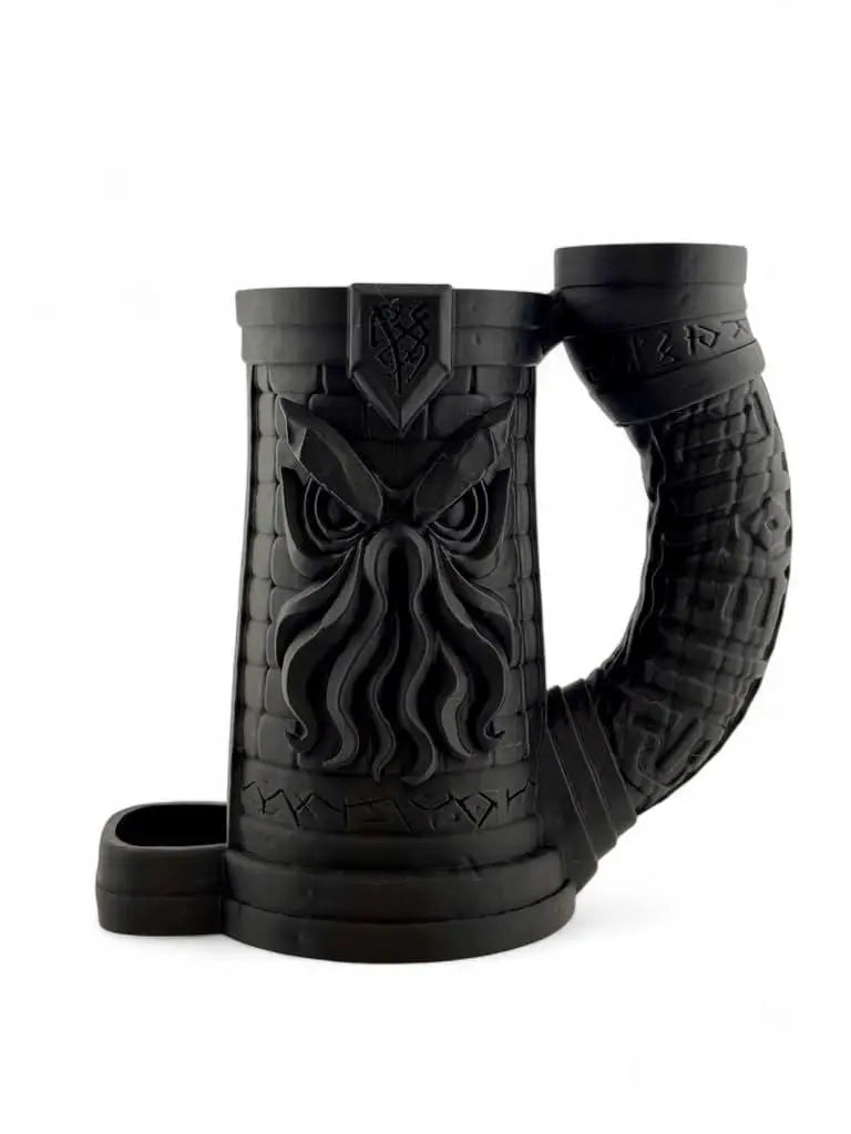 Cthulhu Dice Tower with Drink Holder – DnD Dice Roller & 12oz Can Cozy – Gothic Lovecraftian Tabletop Gaming Gift for Dungeon Master - 3rd Prints