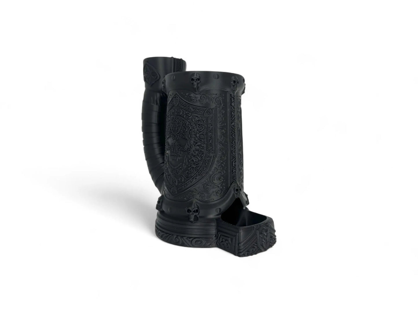 Vampiric Resistance Dice Tower with 12oz Can Holder – Gothic DnD Accessory, Dark Fantasy Tabletop Roller, Halloween Gamer Gift - 3rd Prints