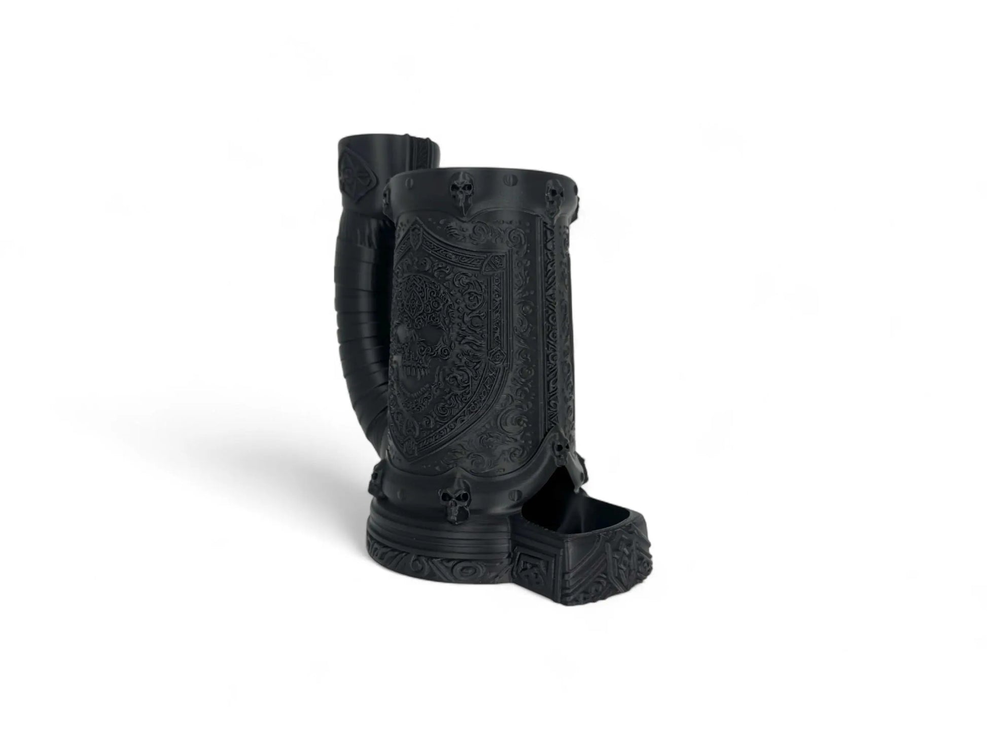 Vampiric Resistance Dice Tower with 12oz Can Holder – Gothic DnD Accessory, Dark Fantasy Tabletop Roller, Halloween Gamer Gift - 3rd Prints