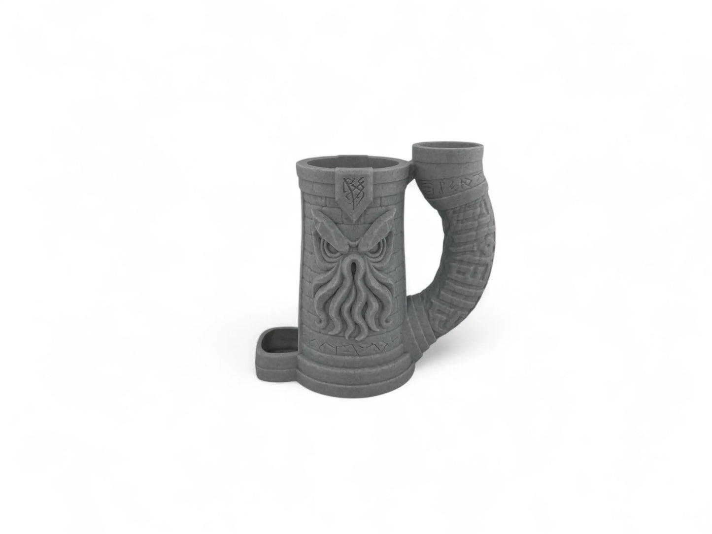 Cthulhu Dice Tower with Drink Holder – DnD Dice Roller & 12oz Can Cozy – Gothic Lovecraftian Tabletop Gaming Gift for Dungeon Master - 3rd Prints