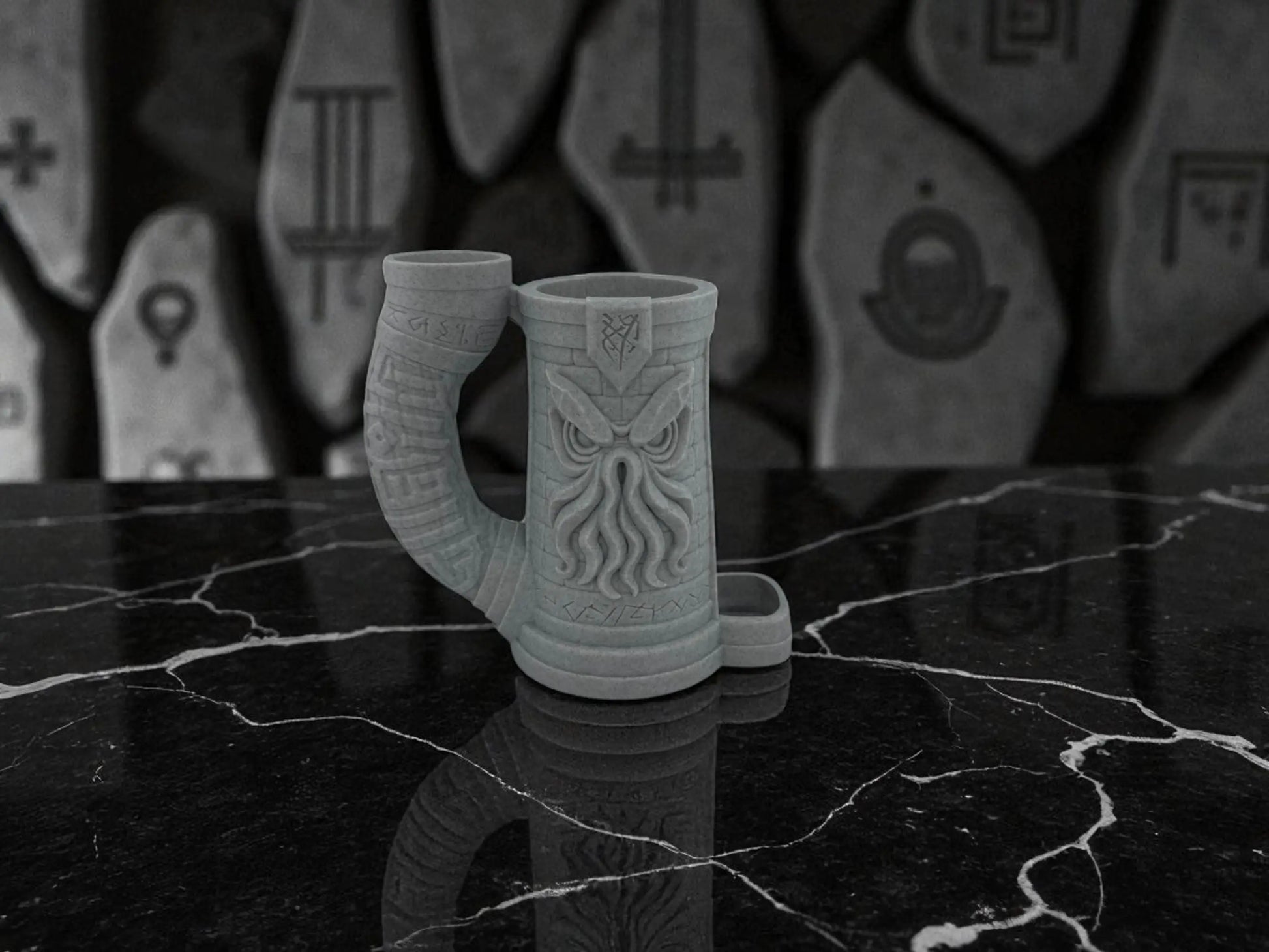 Cthulhu Dice Tower with Drink Holder – DnD Dice Roller & 12oz Can Cozy – Gothic Lovecraftian Tabletop Gaming Gift for Dungeon Master - 3rd Prints