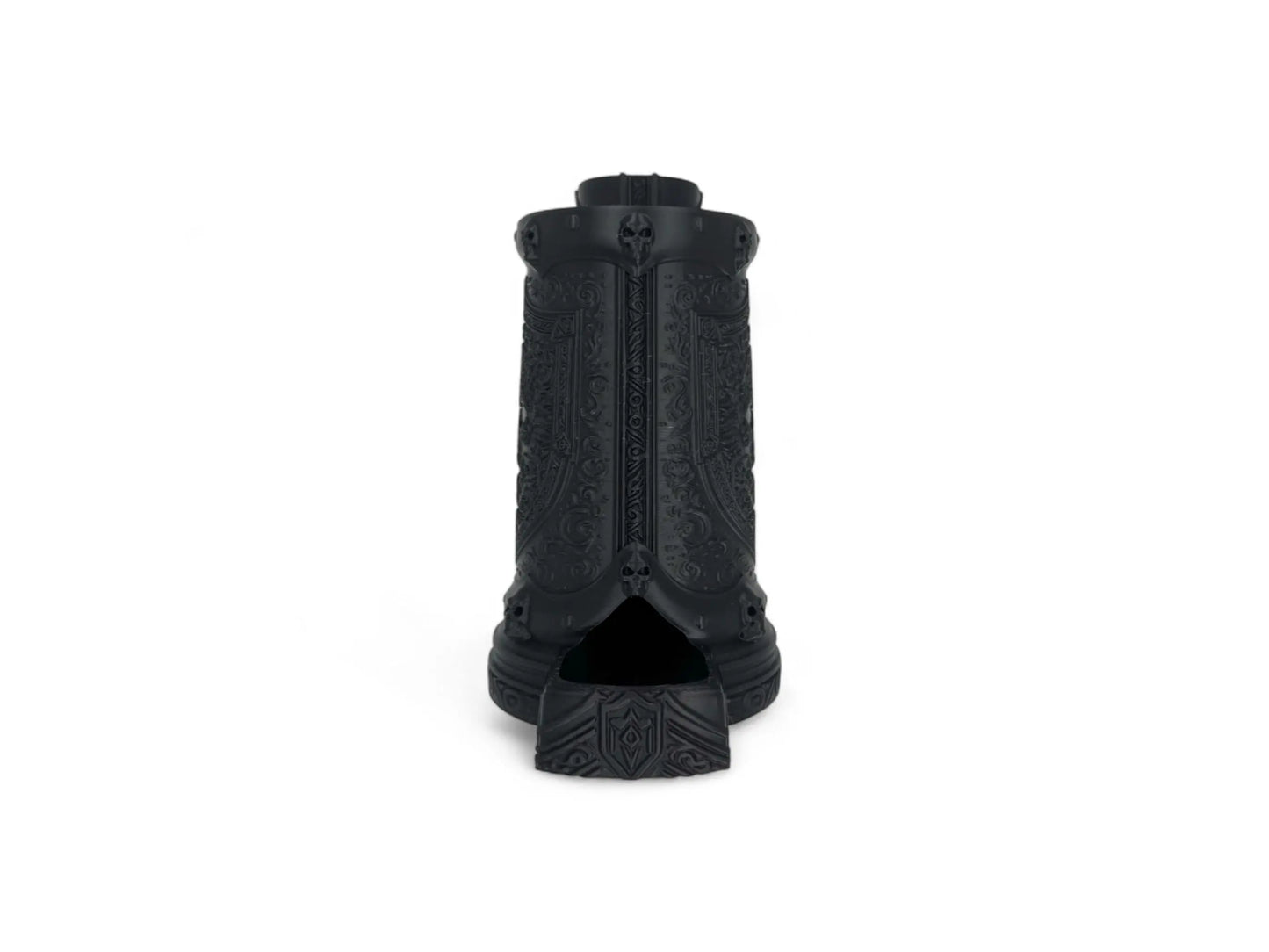 Vampiric Resistance Dice Tower with 12oz Can Holder – Gothic DnD Accessory, Dark Fantasy Tabletop Roller, Halloween Gamer Gift - 3rd Prints