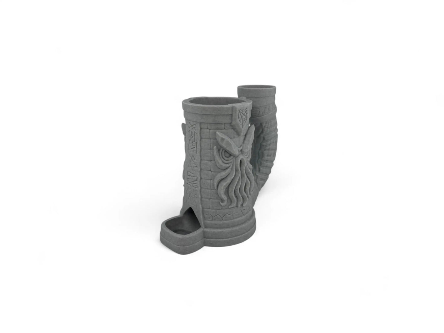 Cthulhu Dice Tower with Drink Holder – DnD Dice Roller & 12oz Can Cozy – Gothic Lovecraftian Tabletop Gaming Gift for Dungeon Master - 3rd Prints
