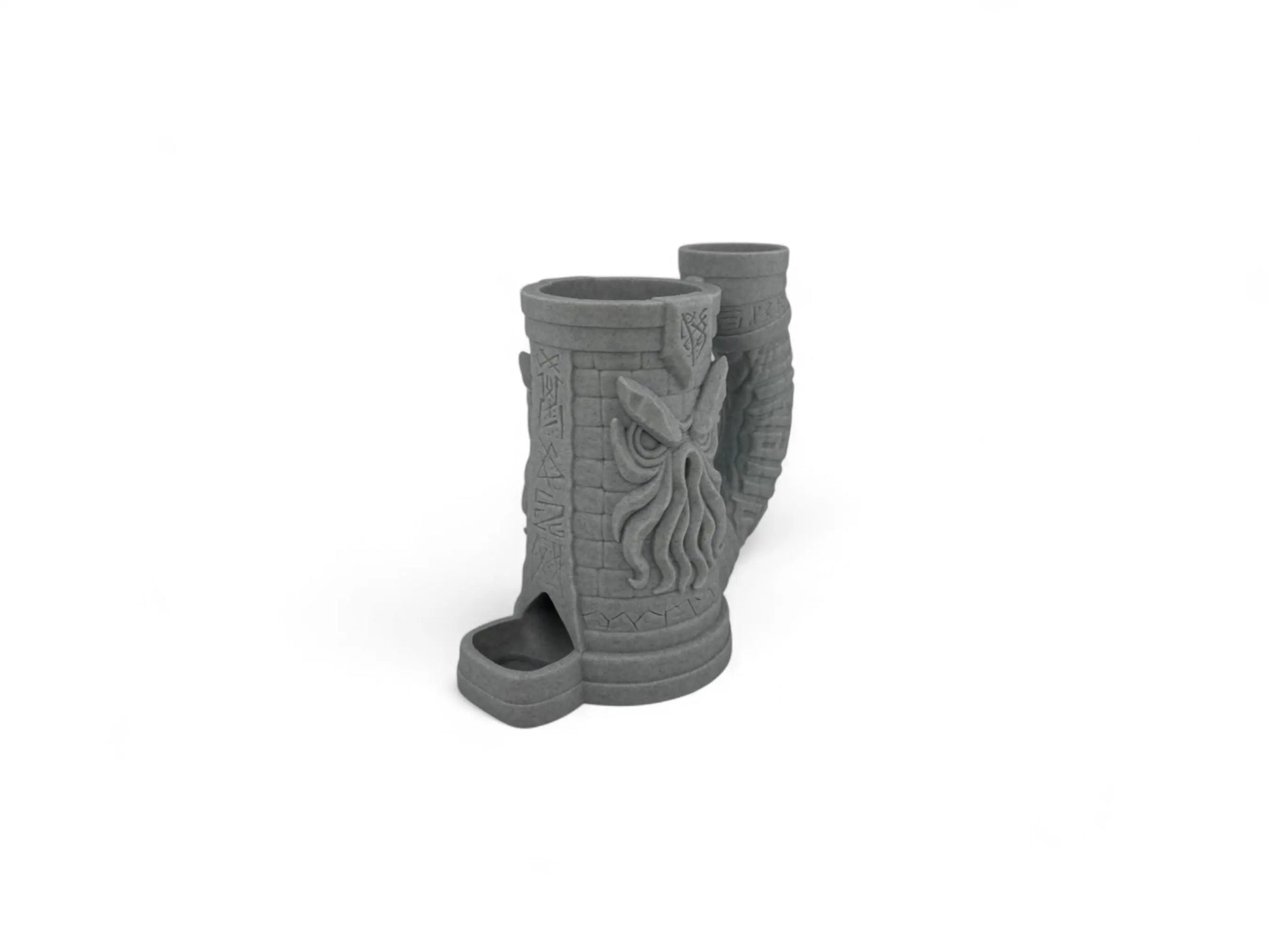 Cthulhu Dice Tower with Drink Holder – DnD Dice Roller & 12oz Can Cozy – Gothic Lovecraftian Tabletop Gaming Gift for Dungeon Master - 3rd Prints